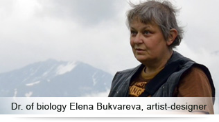 Dr. of biology Elena Bukvareva, artist-designer